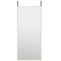 vidaXL Türspiegel Golden 40x100 cm Glas und Aluminium