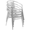 vidaXL Stapelbare Gartenst&uuml;hle 4 Stk. Aluminium