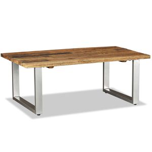 vidaXL Couchtisch Altholz Massiv 100x60x38 cm