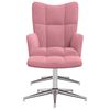 vidaXL Relaxsessel mit Hocker Rosa Samt