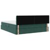 vidaXL Bett mit Stauraum und LED mit LED Dunkelgr&uuml;n 160 x 200 cm Samt