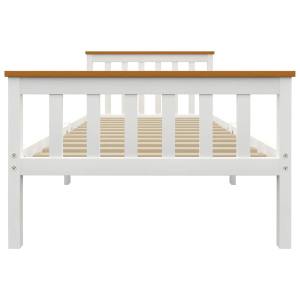 vidaXL Massivholzbett mit 2 Schubladen Weiß Kiefer 100x200 cm