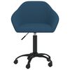 vidaXL Esszimmerst&uuml;hle Drehbar 2 Stk. Blau Samt