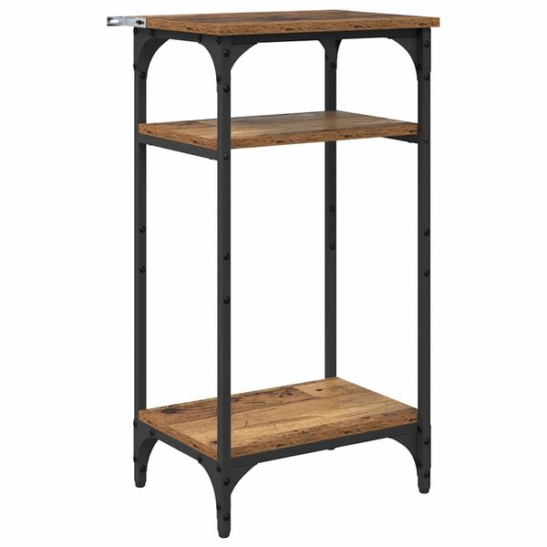 vidaXL Beistelltisch mit Regal Altholz 40 x 30 x 75 cm Holzwerkstoff