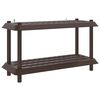 vidaXL Regaleinheit 2 Ebenen 100 x 40 x 55,5 cm PP Braun
