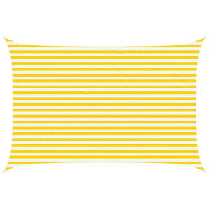 vidaXL Sonnensegel Gelb und Wei&szlig; 4,5 &times; 3 m 100 % Polyester Oxford