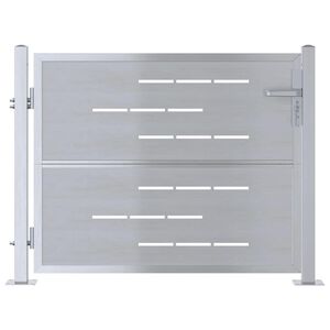 vidaXL Gartentor 85 x 70 cm Edelstahl Silber Abschlie&szlig;bar