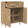 vidaXL Sideboard Artisan-Eiche 34 x 69,5 x 89 cm Holzwerkstoff