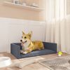 vidaXL Kofferraum-Hundebett Grau 70x45 cm Leinenoptik