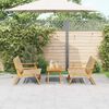 vidaXL Gartenst&uuml;hle mit Tisch 3 pcs Beige Massivholz Akazie