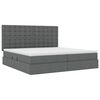 vidaXL Aufbewahrungsbett mit Matratze Dunkelgrau 200 x 200 cm