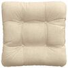 vidaXL Sitzkissen 4 pcs Creme 40 x 40 x 12 cm Stoff