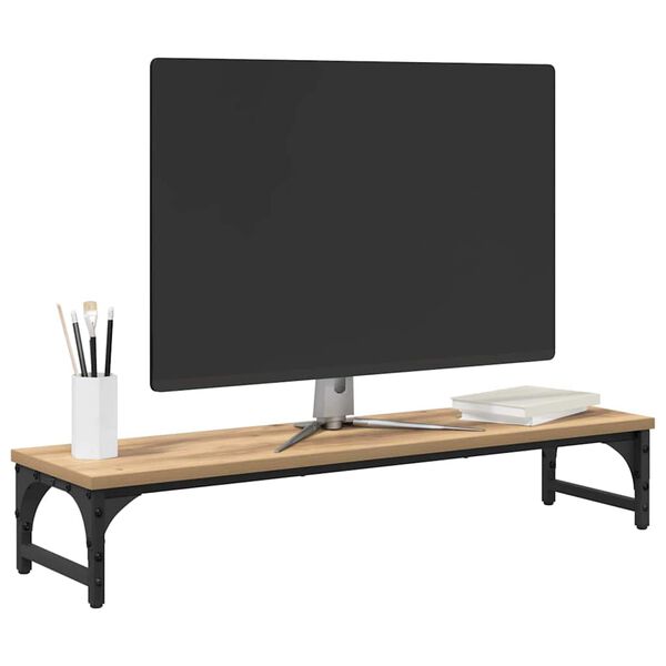 vidaXL Monitor Halterung Artisan-Eiche 85 x 23 x 15,5 cm Holzwerkstoff