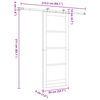 vidaXL Schiebet&uuml;r ORKDAL Braun 83 x 211 cm Massives Kiefernholz