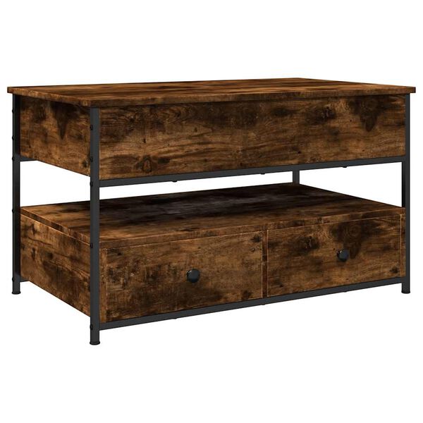 vidaXL Couchtisch R&auml;uchereiche 85x50x50 cm Holzwerkstoff und Metall