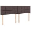 vidaXL Boxspringbett mit Matratze Dunkelbraun 180x200 cm Stoff