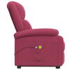 vidaXL Massagesessel mit Aufstehhilfe Weinrot Samt
