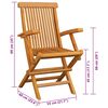 vidaXL Gartenst&uuml;hle mit Grauen Kissen 6 Stk. Massivholz Teak