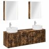 vidaXL Badezimmerschrank-Set 5 pcs Ger&auml;ucherte Eiche Holzwerkstoff