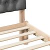 vidaXL Bettgestell mit gepolstertem Kopfteil Braun 120 x 190 cm