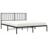 vidaXL Bettgestell mit Kopfteil Metall Schwarz 160x200 cm