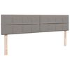 vidaXL Ottoman-Bett mit Matratzen Taupe 200x200 cm Stoff