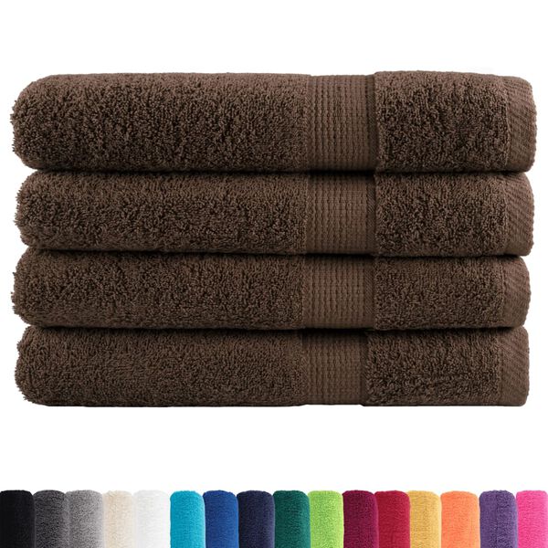 vidaXL Premium Saunat&uuml;cher SOLUND 4 Stk. Braun 80x200 cm 600 g/m&sup2;