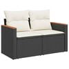 vidaXL Gartensofa-set 13 pcs Schwarz Poly-Rattan
