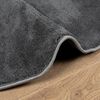vidaXL Teppich OVIEDO Kurzflor Anthrazit &Oslash; 120 cm