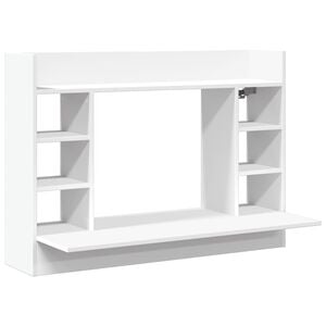 vidaXL Wand-Schreibtisch Wei&szlig; 105x48x75 cm Holzwerkstoff