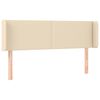 vidaXL LED Kopfteil Creme 147x16x78/88 cm Stoff