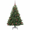 vidaXL K&uuml;nstlicher Weihnachtsbaum mit 150 LEDs Gr&uuml;n 150 cm PE und PVC