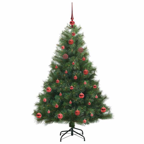 vidaXL K&uuml;nstlicher Weihnachtsbaum mit 150 LEDs Gr&uuml;n 150 cm PE und PVC