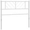 vidaXL Ersatz-Kopfteil Metall Wei&szlig; 90 cm