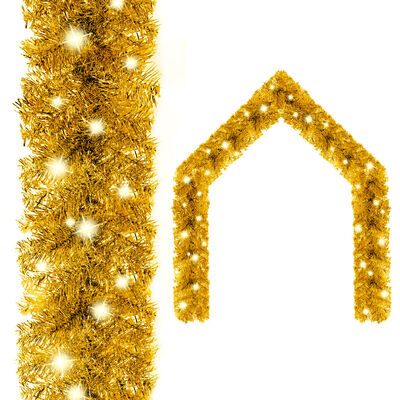 vidaXL Weihnachtsgirlande mit LED 20 m Golden