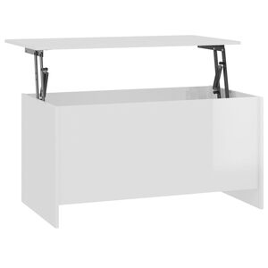 vidaXL Couchtisch Hochglanz-Wei&szlig; 102x55,5x52,5 cm Holzwerkstoff
