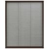 vidaXL Insektenschutz-Plissee f&uuml;r Fenster Aluminium Braun 80x100 cm