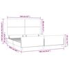 vidaXL Bettgestell mit Kopfteil Rosa 160x200 cm Samt