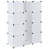 vidaXL Modularer Schrank mit 9 F&auml;chern 109x36,5x143 cm Wei&szlig;