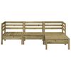 vidaXL Gartensofa 3-Sitzer mit Hocker Kiefernholz Impr&auml;gniert