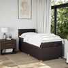 vidaXL Boxspringbett mit Matratze Dunkelbraun 90x200 cm Stoff