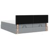 vidaXL Ottoman-Bett mit Matratzen Hellgrau 200x200 cm Stoff