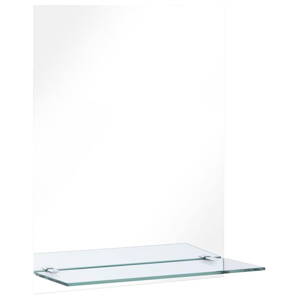 vidaXL Wandspiegel mit Regal 50&times;70 cm Hartglas