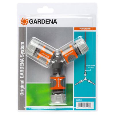 Gardena 2-Wege-Schlauchkupplungs-Set Orange und Grau 18287-20