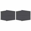 vidaXL Nachttische 2 Stk. Grau 40x30x30 cm Holzwerkstoff