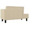 vidaXL Chaiselongue mit Kissen und Nackenrolle Creme Stoff