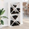 vidaXL Weinregal 2 pcs Wei&szlig; 62 x 25 x 62 cm Massives Kiefernholz