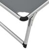 vidaXL Klappbare Sonnenliegen mit Dach 2 Stk. Aluminium Textilene Grau
