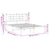 vidaXL Bettgestell mit Kopfteil Metall Schwarz 140x200 cm