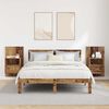 vidaXL Nachttisch 2 pcs Altholz 50 x 32.5 x 80cm Holzwerkstoff